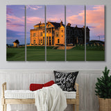 Royal & Ancient Golf Clubhouse, 18Th Green Of The Old Course, St Andrews, Scotland, 5 Panels Extra Large Canvas Prints Wall Art