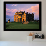 Royal & Ancient Golf Clubhouse, 18Th Green Of The Old Course, St Andrews, Scotland, Golf Sport Print, Framed Art Prints Home Decor