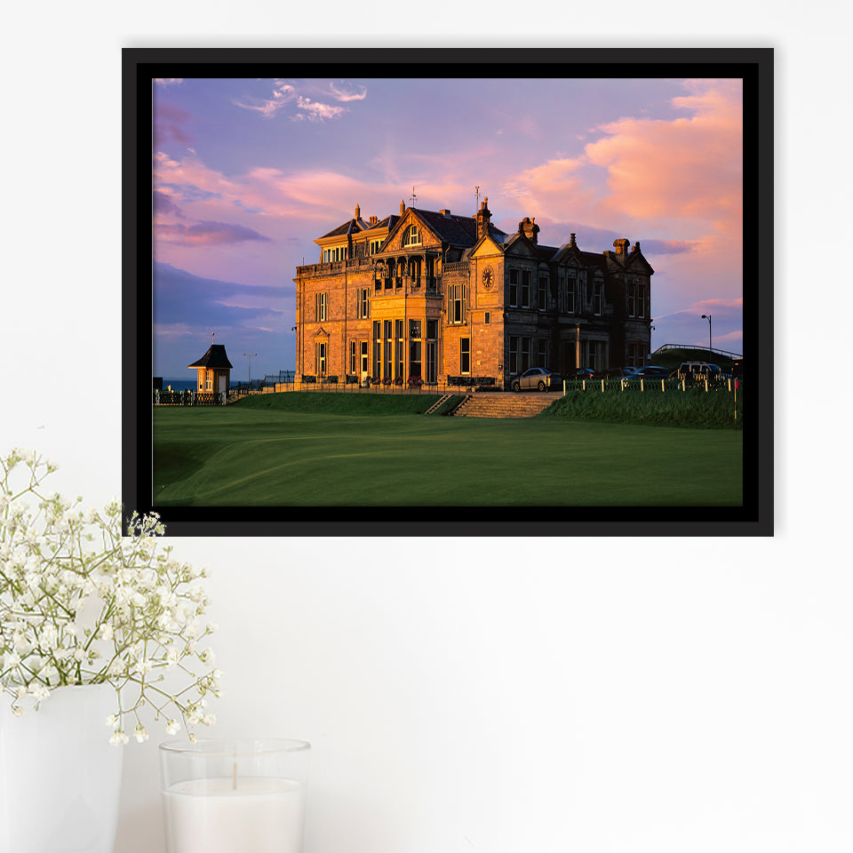 Royal & Ancient Golf Clubhouse, 18Th Green Of The Old Course, St Andrews, Scotland, Framed Canvas Prints Wall Art Decor