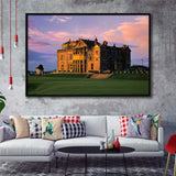 Royal & Ancient Golf Clubhouse, 18Th Green Of The Old Course, St Andrews, Scotland, Framed Canvas Prints Wall Art Decor