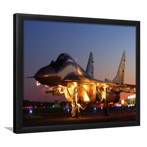 Ruaf Mig-29 In Dark My Awesome Pictures Framed Art Prints Wall Decor - Painting Prints, Home Decor,Framed Picture, For Sale