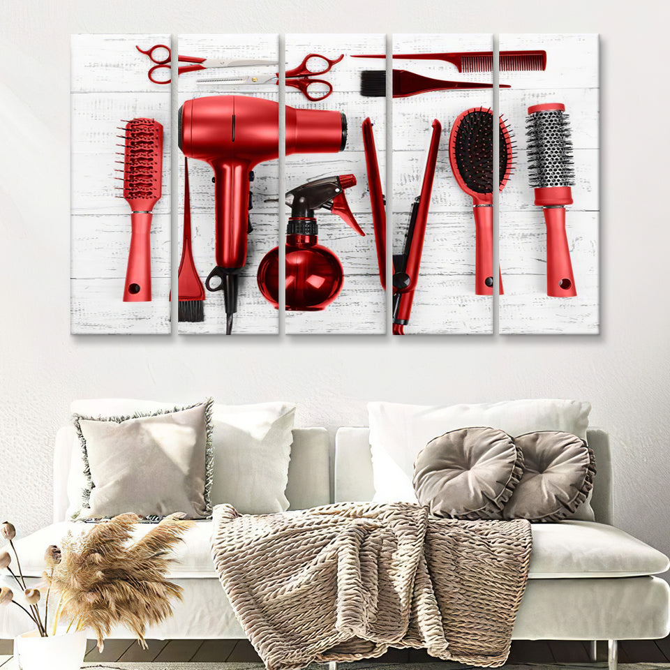 Ruby Cut Shop Decor 5 Pieces B Canvas Prints Wall Art - Painting Canvas, Multi Panels, Wall Decor