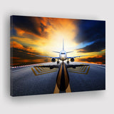 Runway Airplane Aircraft Wall Art Canvas Prints Wall Art Decor - Painting Canvas, Art Prints, Ready to Hang