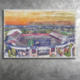 Rutgers Scarlet Knights SHI Stadium Watercolor, Sport Art Prints Fan Gift, Canvas Prints Wall Art Decor