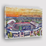 Rutgers Scarlet Knights SHI Stadium Watercolor, Sport Art Prints Fan Gift, Canvas Prints Wall Art Decor