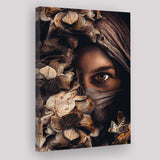 Scarfed Woman Canvas Prints Wall Art Home Decor - Painting Canvas,Art Prints, Ready to hang
