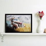 Scholastic Portfolio Old Truck Canvas Wall Art - Framed Art, Framed Canvas, Painting Canvas