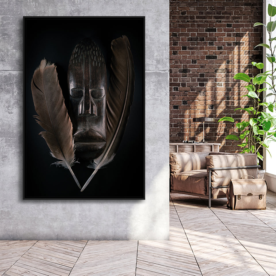 Sculpture Framed Canvas Prints Wall Art Home Decor - Painting Canvas,Black Frame, Ready to hang