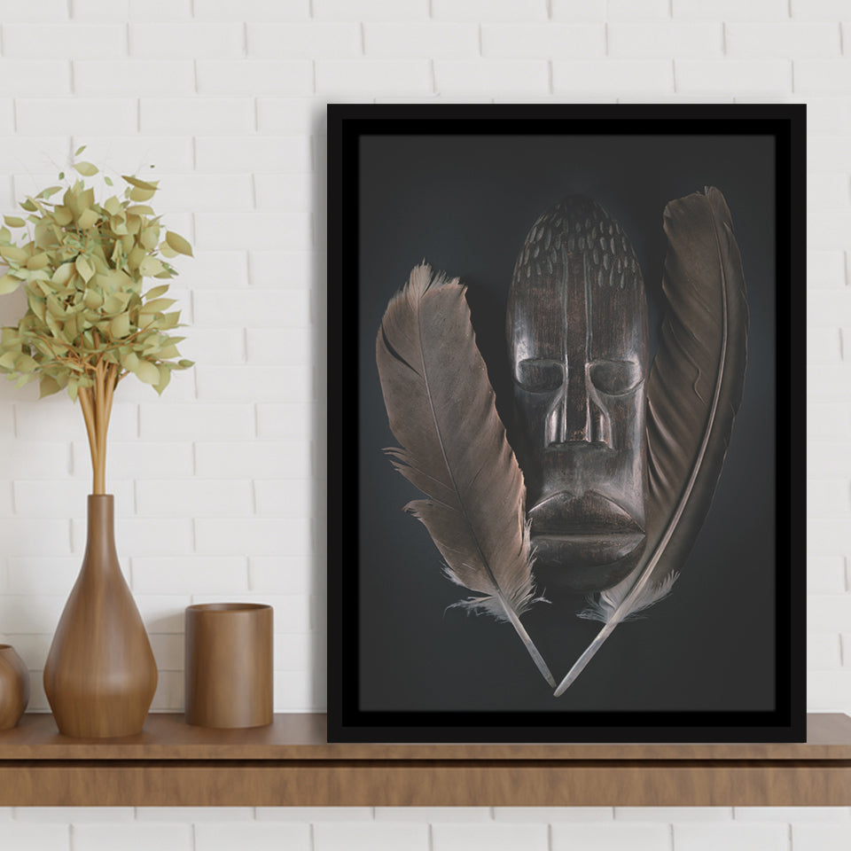 Sculpture Framed Canvas Prints Wall Art Home Decor - Painting Canvas,Black Frame, Ready to hang