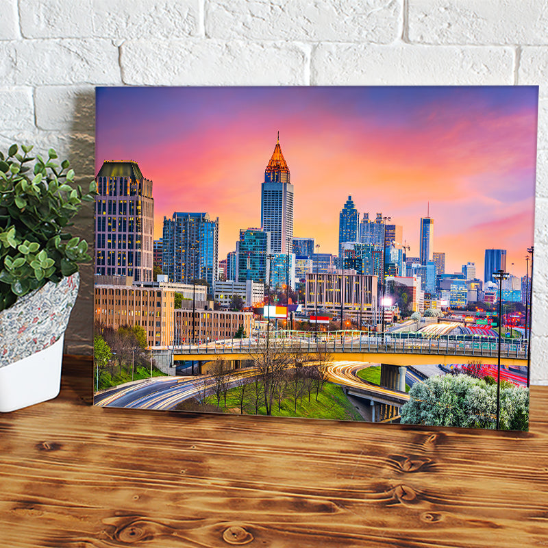 Skyline Of Atlanta Canvas Wall Art Painting Canvas Canvas