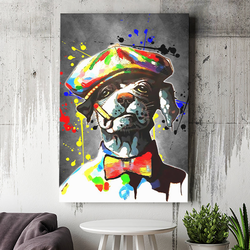 Smoking Cool Boy Pet House Decor Canvas Prints Wall Art Decor - Painting Canvas, Home Decor, Art Print, Art For Sale