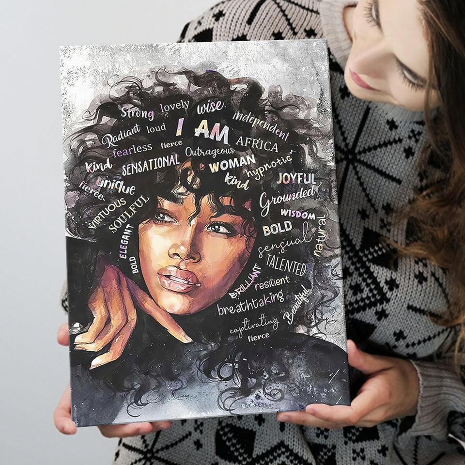 Soulful Woman Canvas Prints Wall Art Home Decor - Painting Canvas,Art Prints, Ready to hang