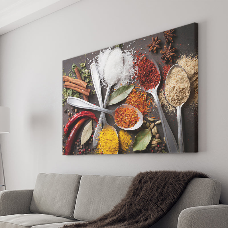 Spices & Life Kitchen Canvas Wall Art - Painting Canvas, Canvas Prints, Painting Art, Prints for Sale