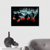 Strawberries Splash Framed Art Prints - Framed Prints, Painting Prints, Prints for Sale, Framed Picture
