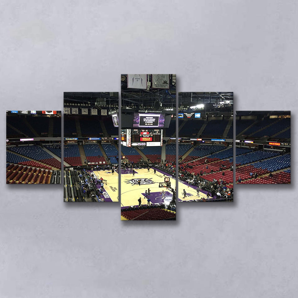 Sacramento Kings Wall Art Sleep Train Arena Stadium Canvas Prints,Multi Panels,Sport Stadium Art Prints, Fan Gift