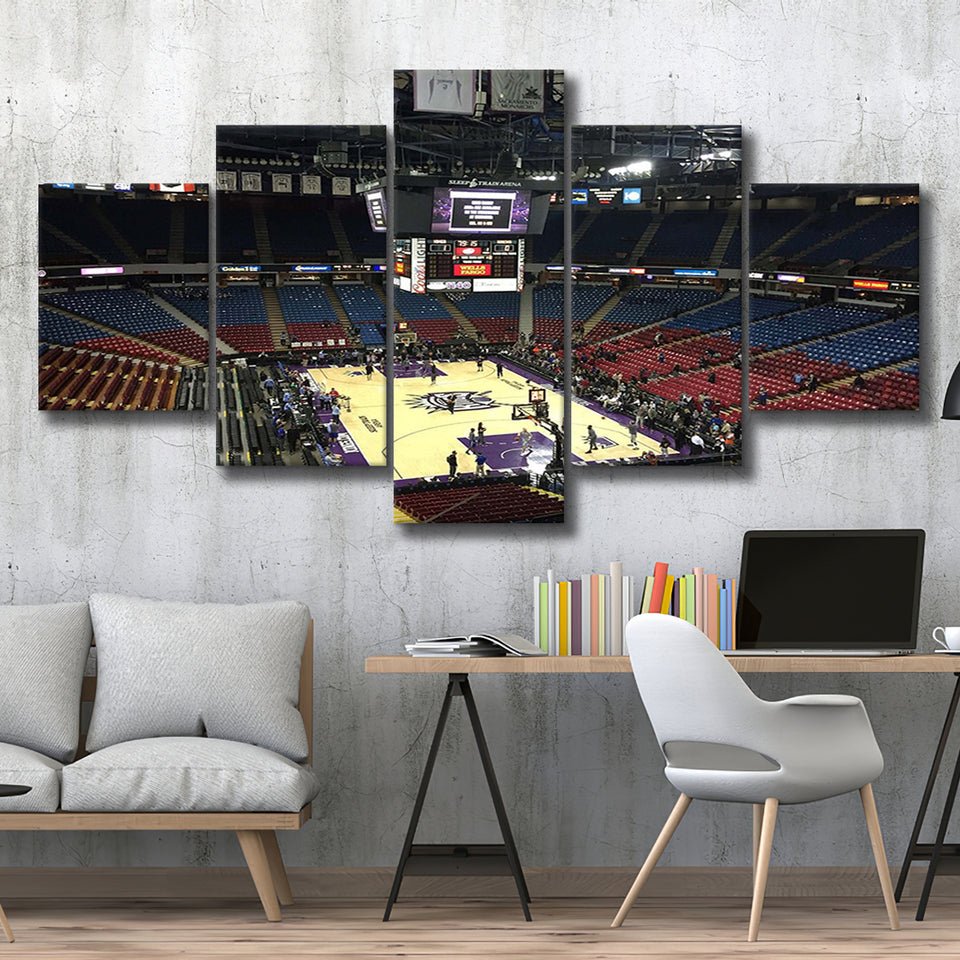 Sacramento Kings Wall Art Sleep Train Arena Stadium Canvas Prints,Multi Panels,Sport Stadium Art Prints, Fan Gift