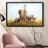 Safari Nursery Decor Framed Canvas Prints Wall Art - Painting Prints, Wall Decor, Floating Frame