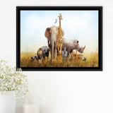 Safari Nursery Decor Framed Canvas Prints Wall Art - Painting Prints, Wall Decor, Floating Frame