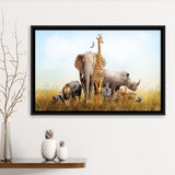 Safari Nursery Decor Framed Canvas Prints Wall Art - Painting Prints, Wall Decor, Floating Frame