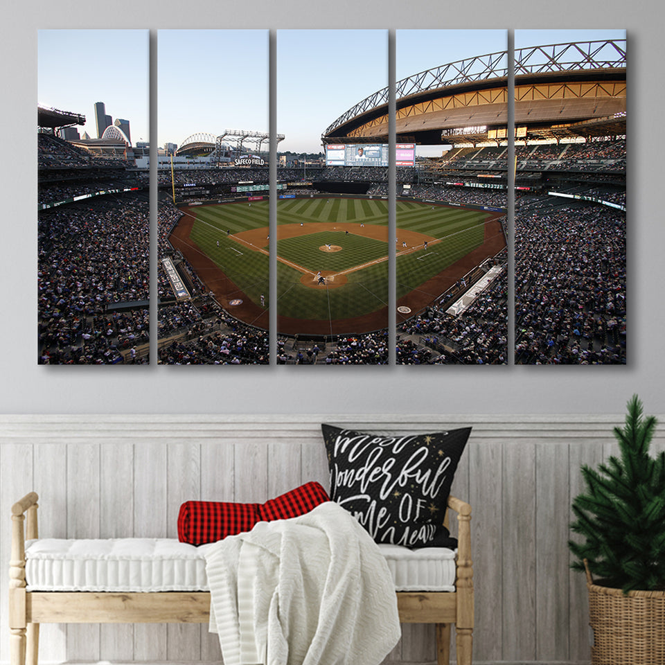 Safeco Field Seattle, Stadium Canvas, Sport Art, Gift for him, Multi Panels B, Canvas Prints Wall Art Decor
