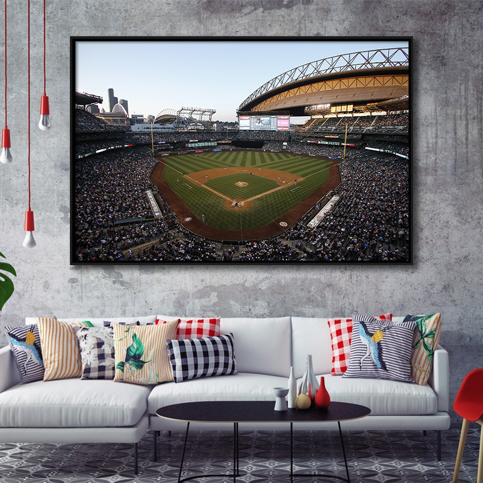 Safeco Field Seattle, Stadium Canvas, Sport Art, Gift for him, Framed Canvas Prints Wall Art Decor, Framed Picture