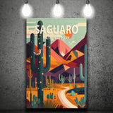 Saguaro National Park Retro Art Print ,City Art Print, Large Canvas, Canvas Print Wall Art Home Decor