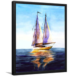 Sailboat At Sea Framed Wall Art - Framed Prints, Print for Sale, Painting Prints, Art Prints