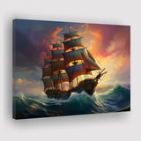 Sailboat In The Sunset Canvas Prints Wall Art Home Decor, Painting Canvas, Living Room Wall Decor