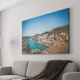 Sailing Boats in a Menorca Harbour Mediterranean Sea Canvas Prints Wall Art - Painting Prints, Wall Decor, Art Prints