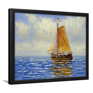 Sailing Ship On The Sea Framed Wall Art - Framed Prints, Art Prints, Print for Sale, Painting Prints