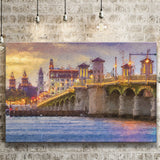 Saint Augustine City at Sunset Saint Augustine Canvas Prints Wall Art Decor - Paiting Canvas, Art Prints, Wall Decor, For Sale