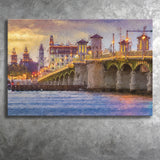 Saint Augustine City at Sunset Saint Augustine Canvas Prints Wall Art Decor - Paiting Canvas, Art Prints, Wall Decor, For Sale