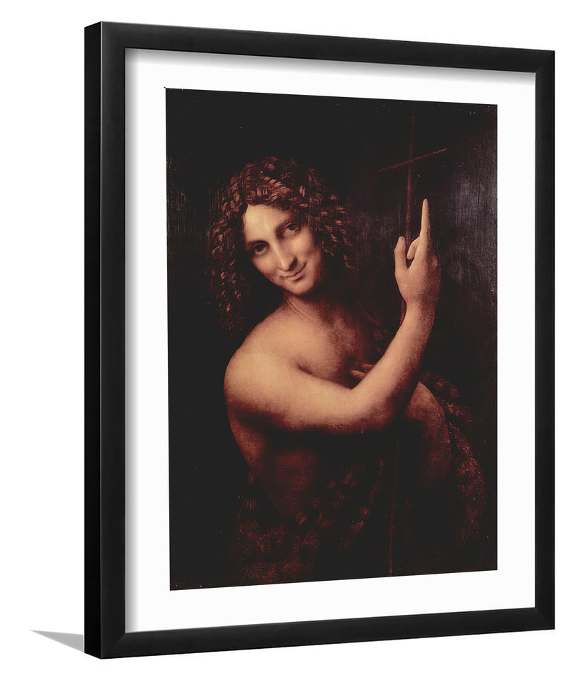 Saint John The Baptist By Leonardo Da Vinci-Canvas Art,Art Print,Framed Art,Plexiglass cover