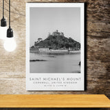 Saint Michael'S Mount Travel Art Black And White Decor Canvas Prints Wall Art Home Decor