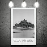 Saint Michael'S Mount Travel Art Black And White Decor Canvas Prints Wall Art Home Decor