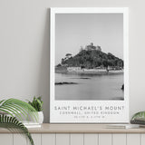 Saint Michael'S Mount Travel Art Black And White Decor Canvas Prints Wall Art Home Decor