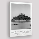 Saint Michael'S Mount Travel Art Black And White Decor Canvas Prints Wall Art Home Decor
