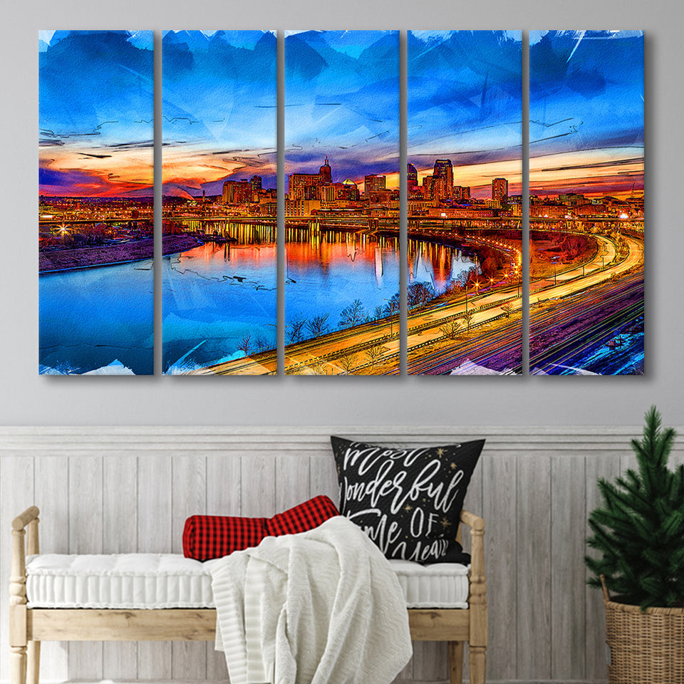 Saint Paul 5 Piece B Canvas Prints Wall Art Decor, Multi Panels,Large Canvas, Home Decor