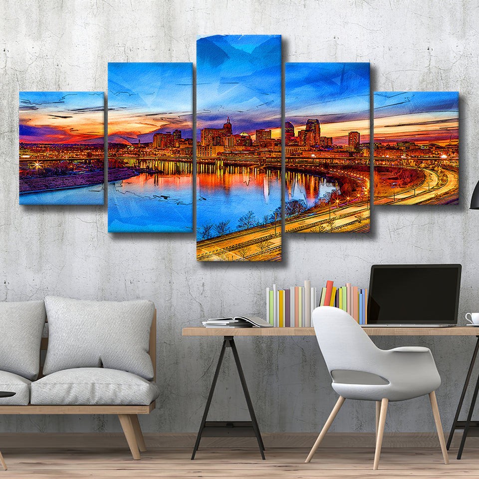 Saint Paul 5 Pieces Canvas Prints Wall Art Decor - Painting Canvas, Mixed Canvas, Multi Panels