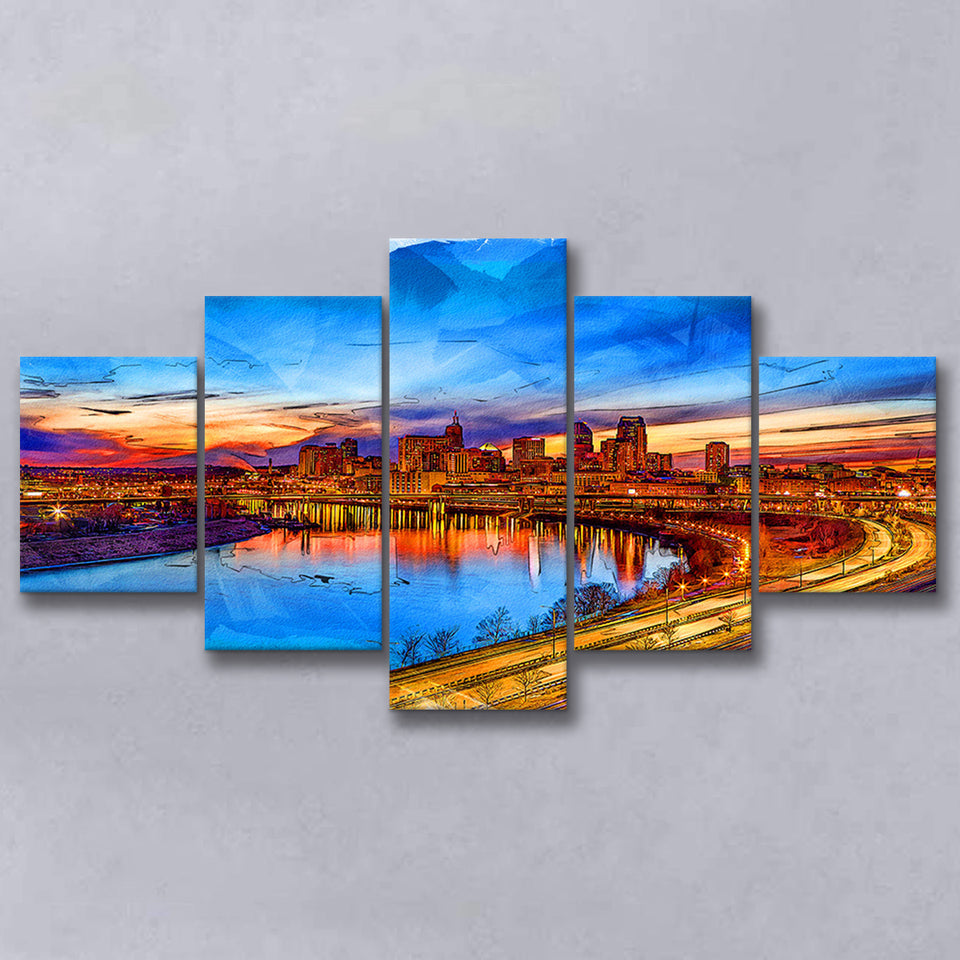 Saint Paul 5 Pieces Canvas Prints Wall Art Decor - Painting Canvas, Mixed Canvas, Multi Panels