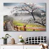 Sakura Mountain Canvas Prints Wall Art Decor - Painting Canvas,Home Decor, Ready to Hang