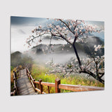 Sakura Mountain Poster Prints Wall Art Decor, Unframe, Poster Art