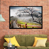 Sakura Mountain Framed Art Prints Wall Art Decor, Framed Picture, Home Decor