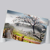 Sakura Mountain Poster Prints Wall Art Decor, Unframe, Poster Art