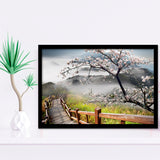 Sakura Mountain Framed Art Prints Wall Art Decor, Framed Picture, Home Decor
