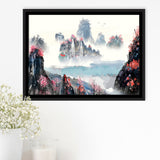Sakura Canvas Landscape Framed Canvas Prints Wall Art Decor, Framed Picture, Floating Frame