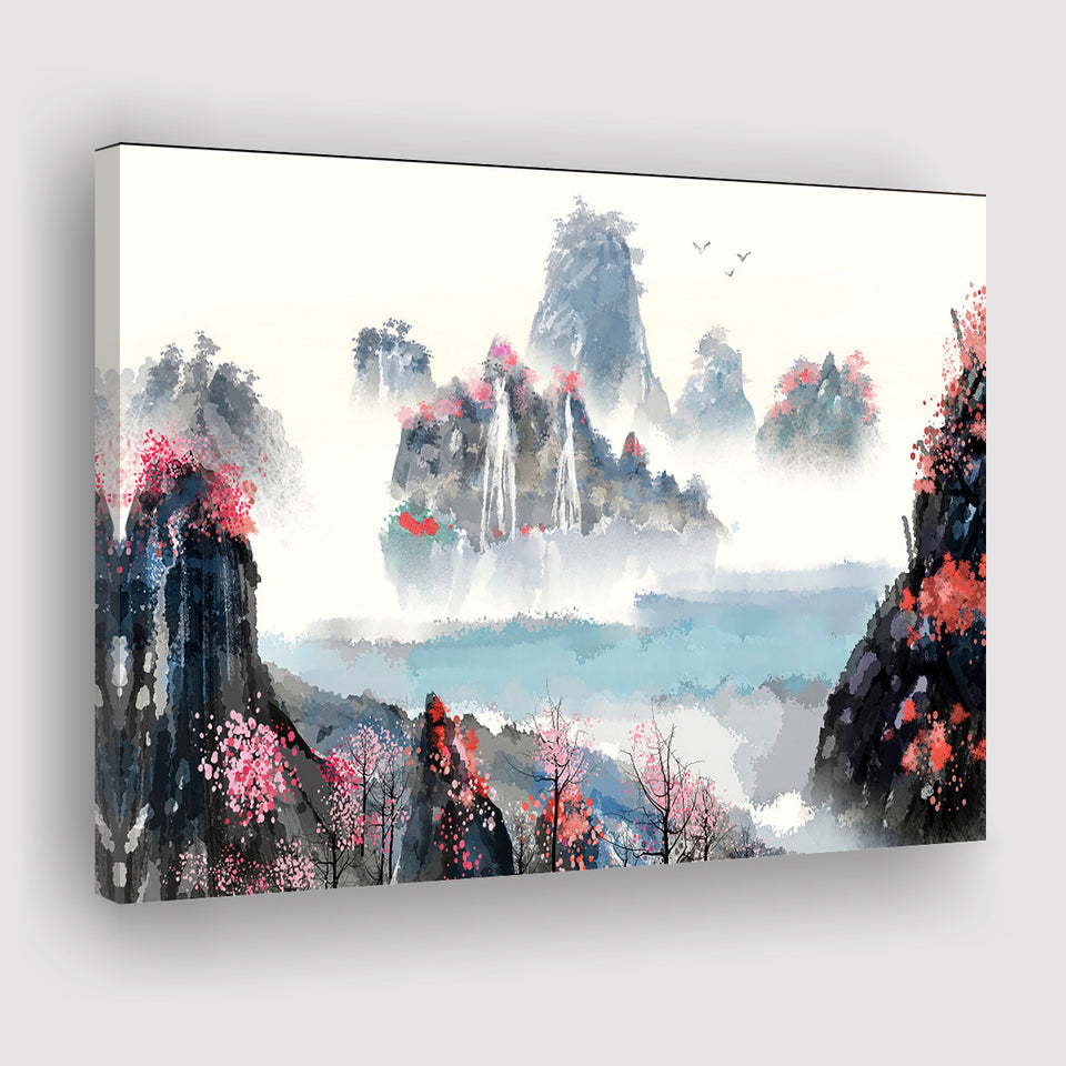 Sakura Canvas Landscape Canvas Prints Wall Art Decor - Painting Canvas,Home Decor, Ready to Hang