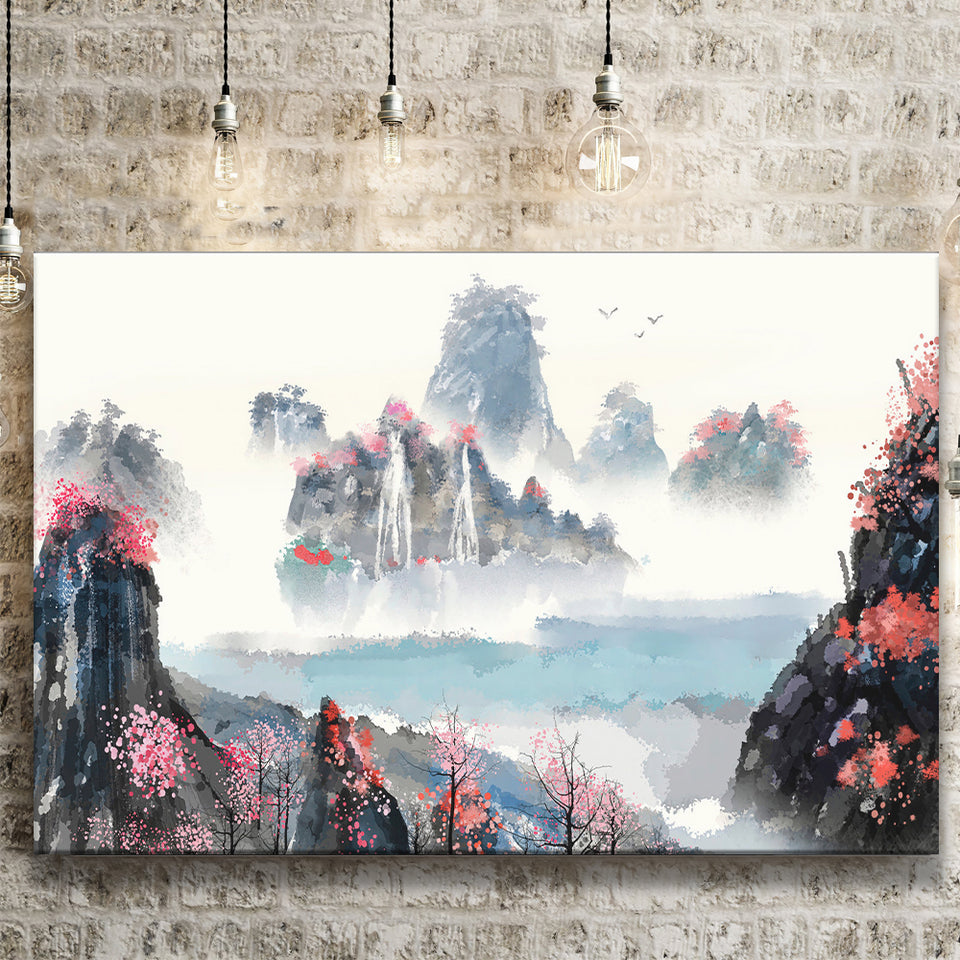 Sakura Canvas Landscape Canvas Prints Wall Art Decor - Painting Canvas,Home Decor, Ready to Hang