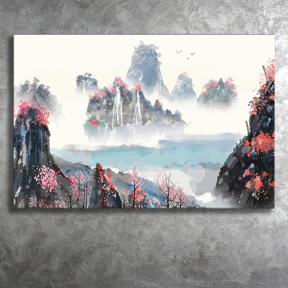 Sakura Canvas Landscape Canvas Prints Wall Art Decor - Painting Canvas,Home Decor, Ready to Hang