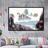 Sakura Canvas Landscape Framed Art Prints Wall Art Decor, Framed Picture, Home Decor